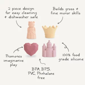 Lot de 4 jouets de bain "princesse" - MUSHIE – Image 3