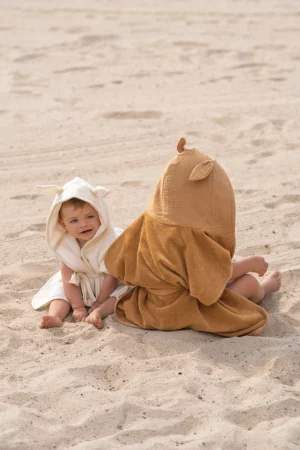 Peignoir bambou et gaze de coton mousse de lait (0-2 ans) - BB&CO – Image 2