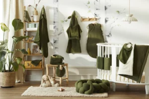 Peignoir bambou et gaze de coton fougère (2-4 ans) - BB&CO – Image 2