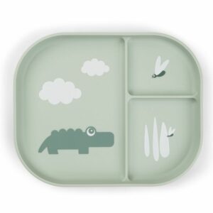 Assiette à compartiments Foodie Happy clouds Verte - DONE BY DEER