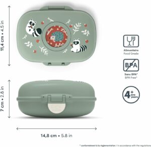 BOITE A GOUTER MB GRAM - VERT RACCOON - MON BENTO – Image 2