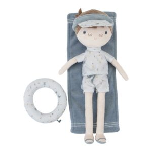 Poupée souple bébé Plage Jim bleu (28 cm) - LITTLE DUTCH – Image 3