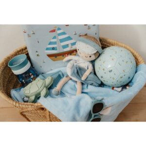 Poupée souple bébé Plage Jim bleu (28 cm) - LITTLE DUTCH – Image 5