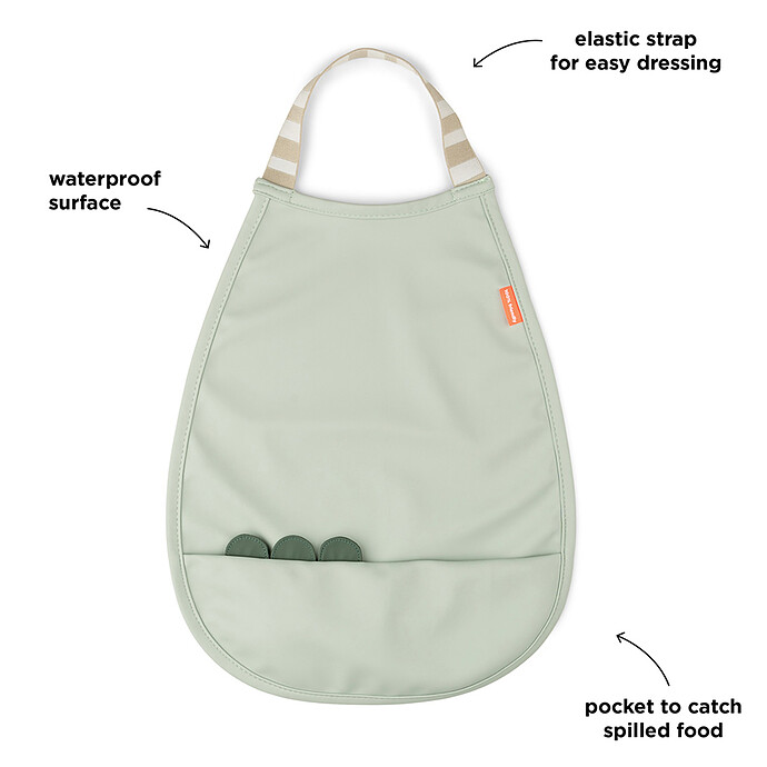 Bavoir Elastique Croco Vert - DONE BY DEER – Image 3