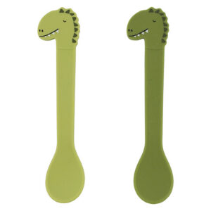 Lot de 2 cuillères silicone Mr. Dino - TRIXIE