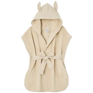 Peignoir/poncho bambou et gaze de coton biscuit (0-2 ans) - BB & Co