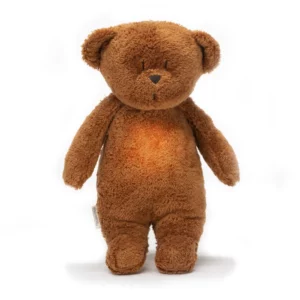 Moonie – ourson nature bio avec sons & lumières caramel - BB&CO – Image 3