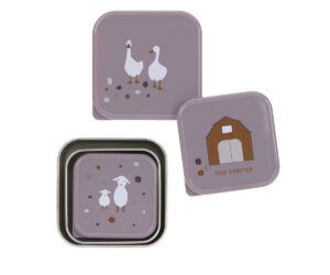 Lot de 3 boîtes à goûter Tiny Farmer mauve- LASSIG – Image 3
