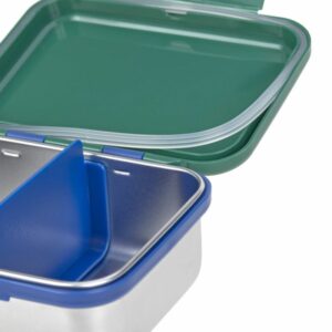 Boite à goûter / Lunch Box en Acier Little Gang Arc-en-ciel vert - LASSIG – Image 3