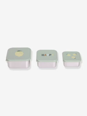 Lot de 3 boîtes à goûter en inox citrons vert d'eau - LASSIG – Image 2
