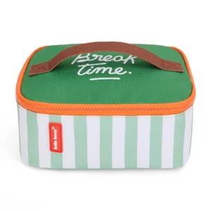 Lunchbag isotherme Green stripes - HELLO HOSSY