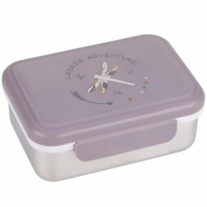 Boite à goûter / Lunch Box en Acier Adventure Libellule mauve - LASSIG