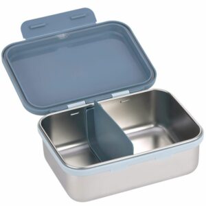 Boite à goûter / Lunch Box en inox Adventure Tracteur bleu gris - LASSIG – Image 4