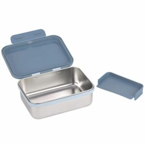Boite à goûter / Lunch Box en inox Adventure Tracteur bleu gris - LASSIG – Image 3