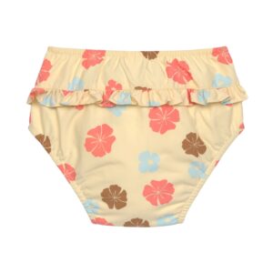 Maillot de bain couche bébé fleurs, vanille 3-6 mois - LASSIG – Image 2
