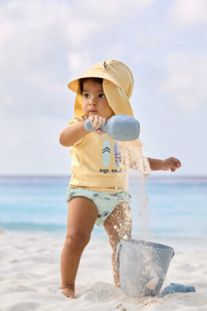 Tee-shirt de bain à manches courtes enfants (anti-UV) planches de surf 13-18 mois - LASSIG – Image 2