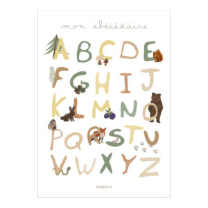 Affiche/poster “Abécédaire” En forêt - PAPIER POETIC