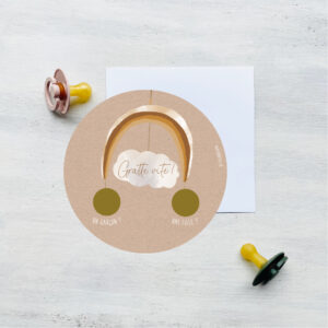 Carte annonce à gratter "fille" - PAPIER POETIC