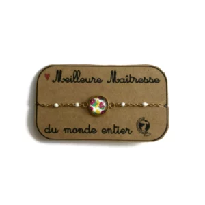 Bracelet Acier Inoxydable "Meilleure Maitresse Du Monde Entier"-  Dans L'Air du Temps Bijoux