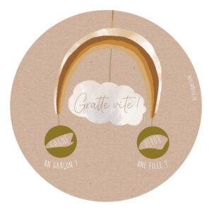 Carte annonce à gratter "fille" - PAPIER POETIC – Image 2