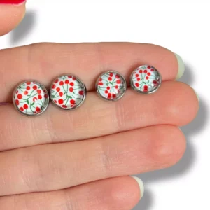 Puces d'oreilles match matchy "telle mère, telle fille!" cerises -  Dans L'Air du Temps Bijoux – Image 2