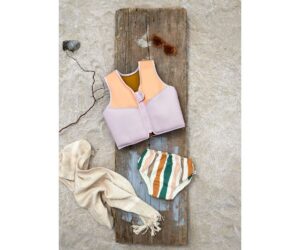 Gilet de natation/ flottaison lilas et abricot 2-6 ans -LASSIG – Image 5