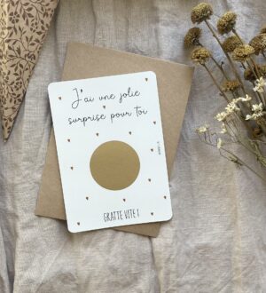 Carte annonce à gratter "échographie - PAPIER POETIC