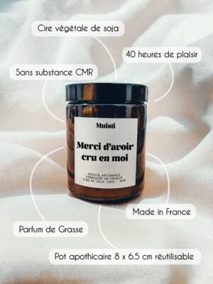 Bougie Parfumée - Merci d'avoir cru en moi - MUISTI – Image 2