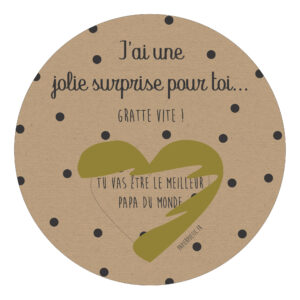 Carte annonce grossesse à gratter “Papa” - PAPIER POETIC – Image 3