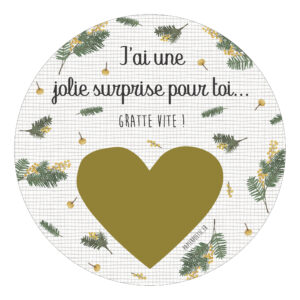 Carte ronde à gratter “Mamie” - PAPIER POETIC – Image 2