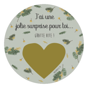 Carte annonce ronde à gratter “Papi” - PAPIER POETIC – Image 2