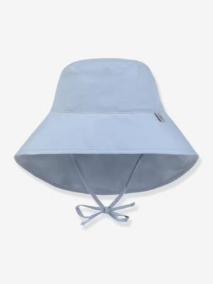 Chapeau protège nuque anti-UV bébé bleu ciel 3-6 mois- LASSIG