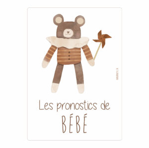 Lot de 6 cartes "les pronostics de bébé" ourson - PAPIER POETIC – Image 2