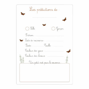 Lot de 6 cartes "les pronostics de bébé" animaux - PAPIER POETIC – Image 3