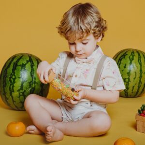 Bouteille sensorielle Learn bottle Fruits- PETIT BOUM