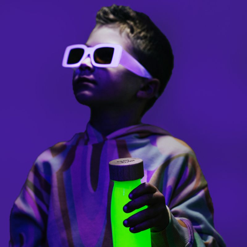 Bouteille sensorielle Float Jaune fluorescente - PETIT BOUM
