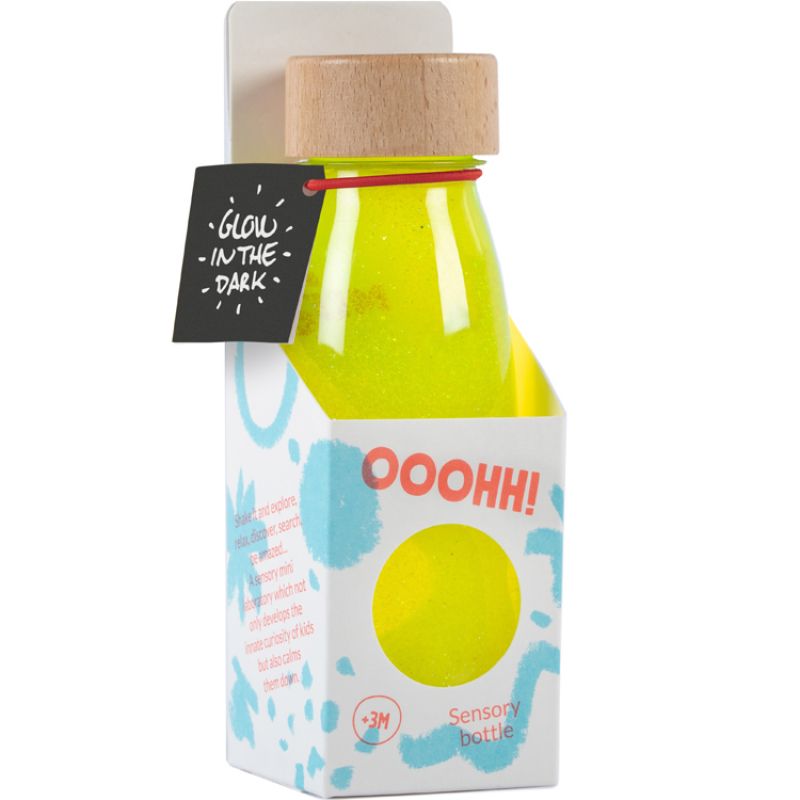 Bouteille sensorielle Float Jaune fluorescente - PETIT BOUM – Image 2