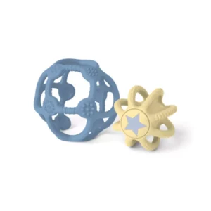 Lot de 2 balles sensorielles jaune et bleu - LITTLE L