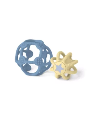 Lot de 2 balles sensorielles jaune et bleu - LITTLE L