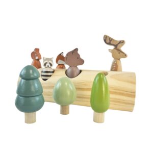 Bûche avec animaux de la forêt emboîtables - EGMONT TOYS – Image 2