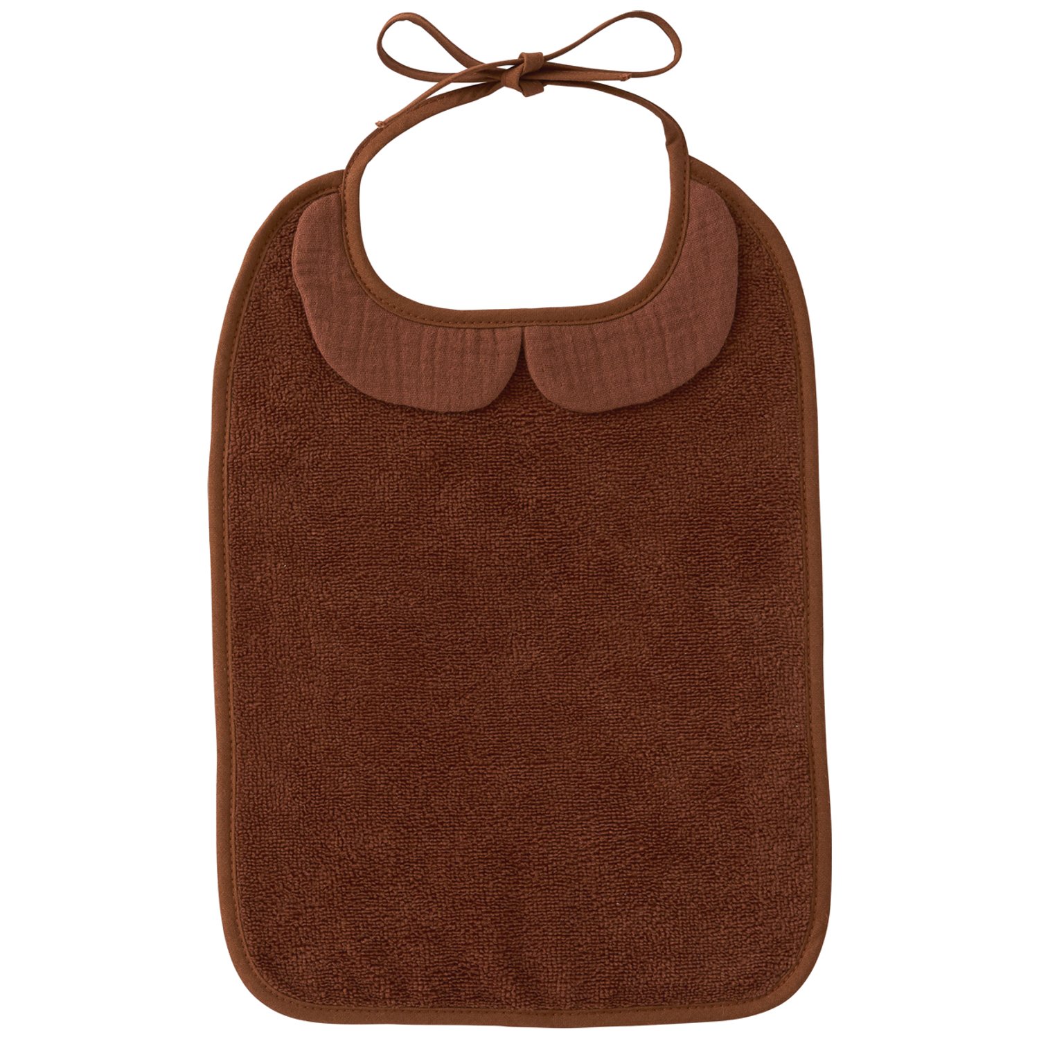 Grand bavoir bambou et gaze de coton Toffee - BBetCO
