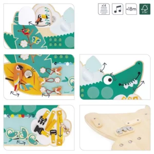 Busy-board Crocodile en bois Tropik - JANOD – Image 4