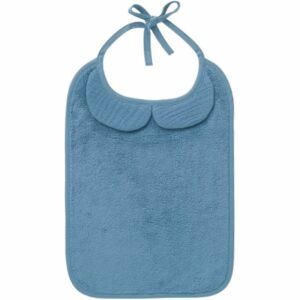 Grand bavoir bambou et gaze de coton Pierre Bleue - BBetCO