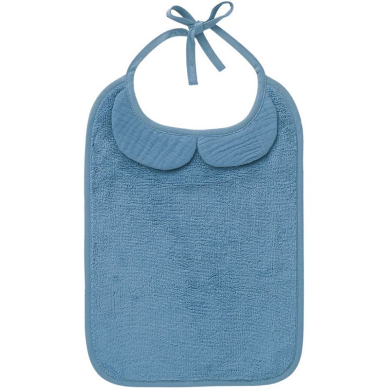 Grand bavoir bambou et gaze de coton Pierre Bleue - BBetCO