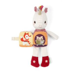 Peluche phosphorescente et livre en tissu : Lena la licorne - LILLIPUTIENS – Image 5
