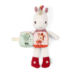 Peluche phosphorescente et livre en tissu : Lena la licorne - LILLIPUTIENS – Image 4
