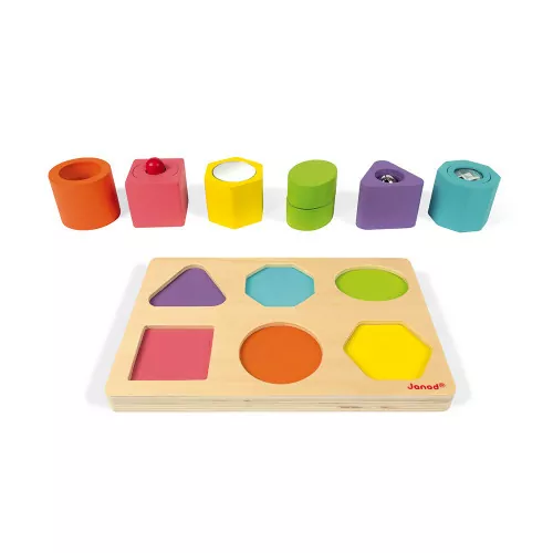 Puzzle 6 cubes sensoriels I wood (bois) - JANOD