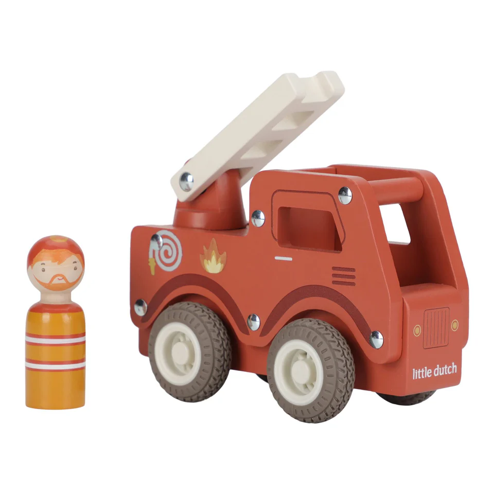 Camion de pompier en bois – LITTLE DUTCH