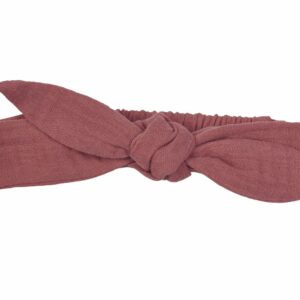 Bandeau élastiqué à nouer gaze marsala - BBetCO