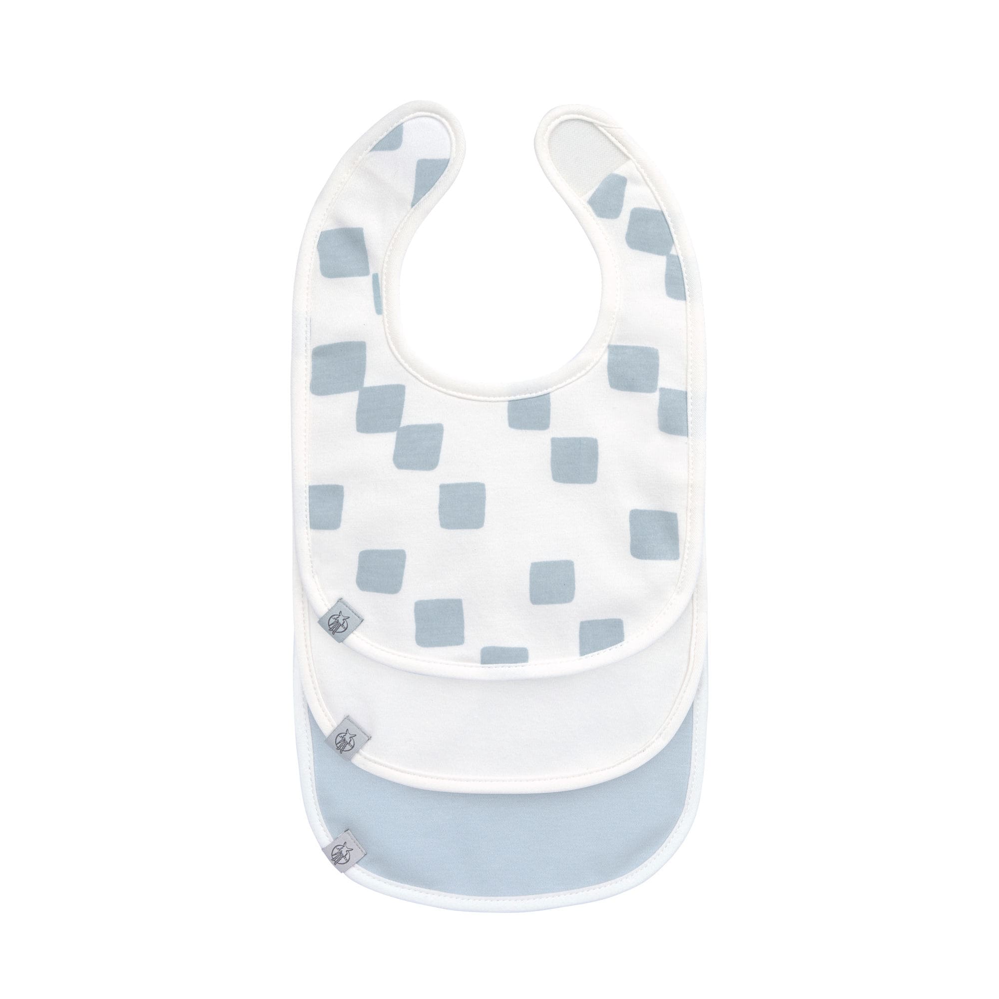 Lot de 3 bavoirs naissance Happy Fruits bleu clair- LASSIG